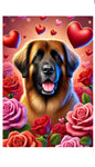 Leonberger -  Best of Breed DCR Valentines Day Outdoor House and Garden Flag