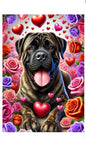 Mastiff Brindle - Best of Breed DCR Valentines Day Outdoor House and Garden Flag