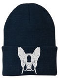 Boston Terrier - Embroidered Knit Hats