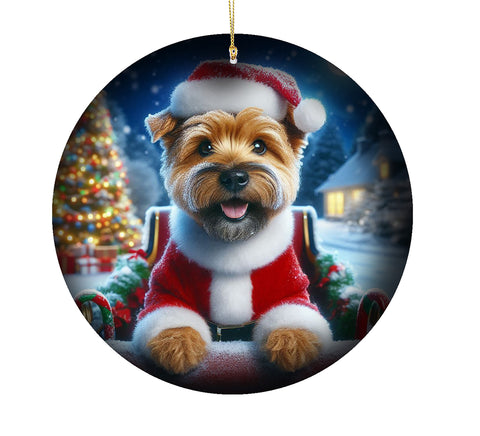 Norfolk Terrer -  Best of Breed DCR Christmas Tree Porcelain Ornament Double Sided