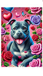 Pit Blue Blue - Best of Breed DCR Valentines Day Outdoor House and Garden Flag