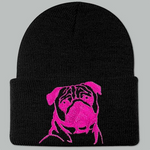 Pug - Embroidered Knit Hats