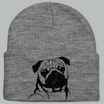 Pug - Embroidered Knit Hats