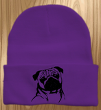 Pug - Embroidered Knit Hats