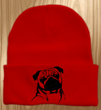 Pug - Embroidered Knit Hats