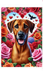 Rhodesian Ridgeback - Best of Breed DCR Valentines Day Outdoor House and Garden Flag