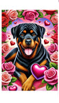 Rottweiler - Best of Breed DCR Valentines Day Outdoor House and Garden Flag