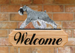 Schnauzer Natural Ears Salt and Pepper - Michael Park Collection Dog in Gait Welcome Stake