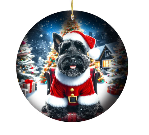 Scotty Black - Best of Breed DCR Christmas Tree Porcelain Ornament Double Sided
