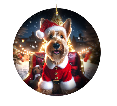 Scotty Wheaten - Best of Breed DCR Christmas Tree Porcelain Ornament Double Sided