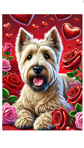 Scotty Wheaten - Best of Breed DCR Valentines Day Outdoor House and Garden Flag