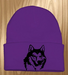 Siberian Husky - Embroidered Knit Hats