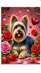 Silky Terrier - Best of Breed DCR Valentines Day Outdoor House and Garden Flag