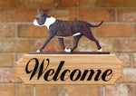 Staffordshire Bull Terrier Brindle and White - Michael Park Collection Dog in Gait Welcome Stake