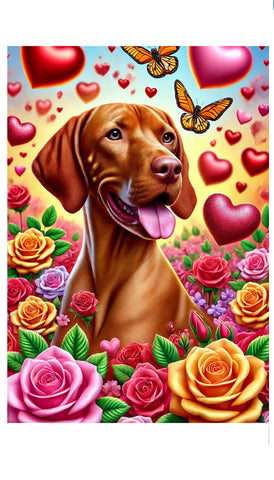 Vizsla - Best of Breed DCR Valentines Day Outdoor House and Garden Flag