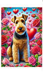 Welsh Terrier - Best of Breed DCR Valentines Day Outdoor House and Garden Flag