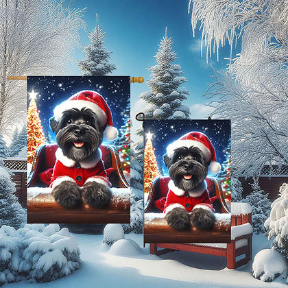 Affenpinscher -  Best of Breed DCR Christmas Outdoor House and Garden Flag