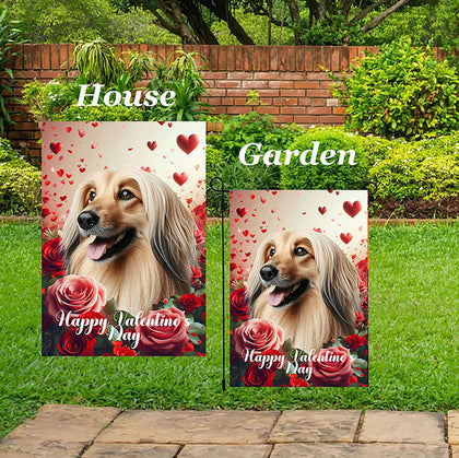 Afghan - Best of Breed  Valentine's Day Outdoor House and Garden Flag