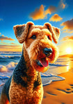 Airedale -  Best of Breed DCR Summer Sunset Outdoor House and Garden Flag