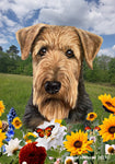 Airedale - Best of Breed  Summer Fields Outdoor House and Garden Flag