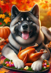 Akita Silver -  Best of Breed DCR Thanksgiving Outdoor House and Garden Flag