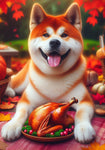 Akita Red -  Best of Breed DCR Thanksgiving Outdoor House and Garden Flag