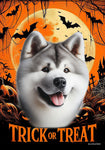 Akita Silver - Best of Breed  Halloween Outdoor House and Garden Flag