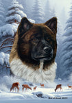 Akita - Best of Breed  Winter Wonderland Outdoor House and Garden Flag