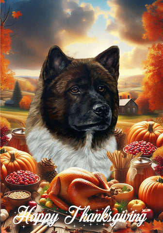 Akita - Best of Breed  Thanksgiving Outdoor House and Garden Flag