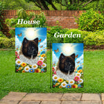 Akita - Best of Breed  Summer Butterflies Outdoor House and Garden Flag