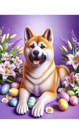 Akita Red -  Best of Breed DCR Easter Holiday    Outdoor House and Garden Flag