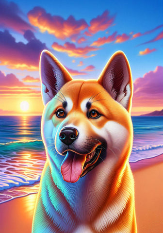Akita Red -  Best of Breed DCR Summer Sunset Outdoor House and Garden Flag