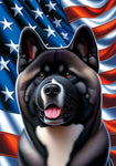 Akita Silver -  Best of Breed DCR Patriotic III   Outdoor House and Garden Flag