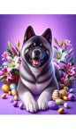 Akita Silver -  Best of Breed DCR Easter Holiday    Outdoor House and Garden Flag