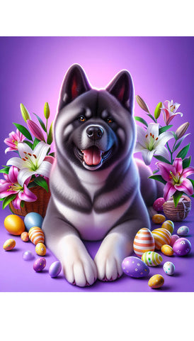 Akita Silver -  Best of Breed DCR Easter Holiday    Outdoor House and Garden Flag