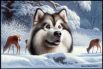 Alaskan Malamute - Best of Breed Winter Wonderland Floor Mat Tufted Loop 18" x 27"