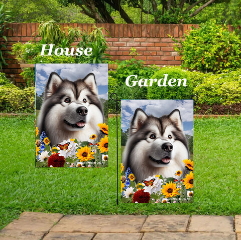 Alaskan Malamute - Best of Breed  Summer Fields Outdoor House and Garden Flag