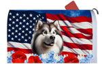 Alaskan Malamute - Best of Breed Patriotic Mailbox Cover Hi-Grade Vinyl 6" x 19"