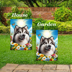 Alaskan Malamute - Best of Breed  Summer Butterflies Outdoor House and Garden Flag