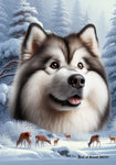 Alaskan Malamute - Best of Breed  Winter Wonderland Outdoor House and Garden Flag