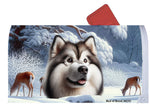 Alaskan Malamute - Best of Breed Winter Wonderland Mailbox Cover Hi-Grade Vinyl 6" x 19"