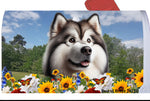 Alaskan Malamute - Best of Breed Summer Flowers Mailbox Cover Hi-Grade Vinyl 6" x 19"