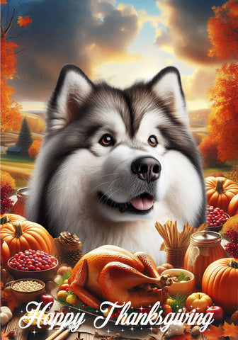 Alaskan Malamute - Best of Breed  Thanksgiving Outdoor House and Garden Flag