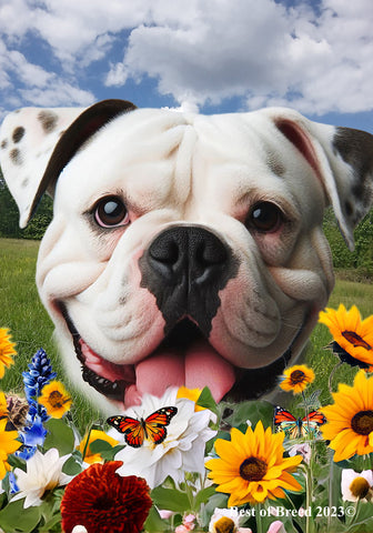 American Bulldog - Best of Breed  Summer Fields Outdoor House and Garden Flag