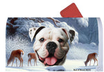 American Bulldog - Best of Breed Winter Wonderland Mailbox Cover Hi-Grade Vinyl 6" x 19"