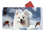 American Eskimo - Best of Breed Winter Wonderland Mailbox Cover Hi-Grade Vinyl 6" x 19"