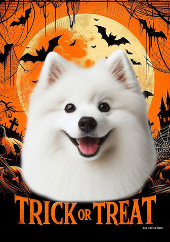 American Eskimo - Best of Breed  Halloween Outdoor House and Garden Flag