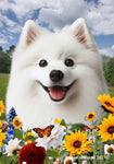 American Eskimo - Best of Breed  Summer Fields Outdoor House and Garden Flag