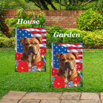 American Pit Bull Orange - Best of Breed  Patriotic I All-American Outdoor House and Garden Flag