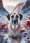 Anatolian Shepherd  - Best of Breed DCR Winter Berries Outdoor House and Garden Flag